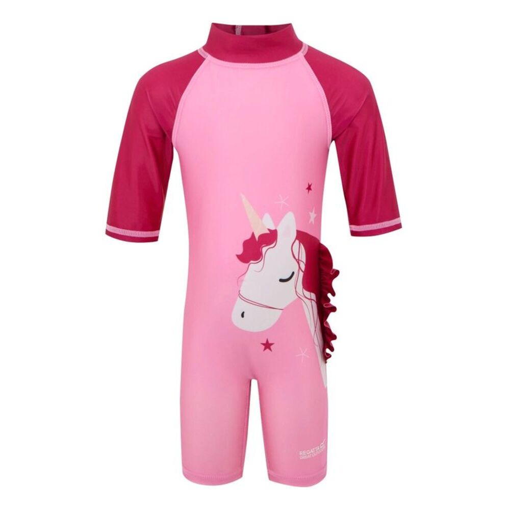 Regatta Childrens/Kids Luna Unicorn One Piece Bathing Suit / Sweet Pink